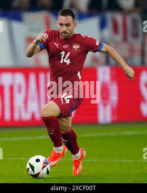 Gelsenkirchen, Allemagne. 16 juin 2024. Lors du match UEFA Euro 2024 opposant la Serbie et l'Angleterre, le groupe C, date 1, a joué à l'Arena AufSchalke Stadium le 16 juin 2024 à Gelsenkirchen, Allemagne. (Photo de Sergio Ruiz/PRESSINPHOTO) crédit : AGENCE SPORTIVE PRESSINPHOTO/Alamy Live News Banque D'Images