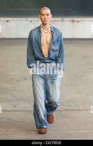Milan, Italien. 16 juin 2024. MAGLIANO Spring/Summer 2025 Runway lors de la Fashion week de Milan Menswear le 2024 juin - Milan, Italie 16/06/2024 crédit : dpa/Alamy Live News Banque D'Images
