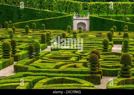 CHÂTEAU DE VILLANDRY (11ÈME SIÈCLE RECONSTRUIT 1532-1536) VILLANDRY FRANCE Banque D'Images