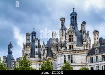 CHÂTEAU DE CHAMBORD (1519-1547) CHAMBORD FRANCE Banque D'Images