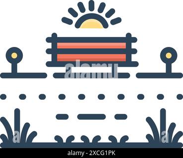 Icône pour jardin, belvedere Illustration de Vecteur