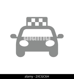 Icône de vecteur de voiture de taxi. Symbole noir de la cabine. Illustration de Vecteur