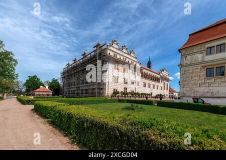 Château et parc du Château à Litomyšl - Château Renaissance du XVIe siècle - un monument tchèque important sur la liste de l'UNESCO Banque D'Images