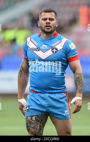 Widnes, Angleterre - 16 juin 2024 - Wakefield Trinity's Liam Hood. Championnat de rugby à XIII Betfred, Widnes Vikings vs Wakefield Trinity au stade DCBL, Widnes, Royaume-Uni Dean Williams Banque D'Images