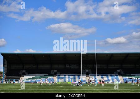 Widnes, Angleterre - 16 juin 2024 - vue générale, stade DCBL, Widnes. Championnat de rugby à XIII Betfred, Widnes Vikings vs Wakefield Trinity au stade DCBL, Widnes, Royaume-Uni Dean Williams Banque D'Images