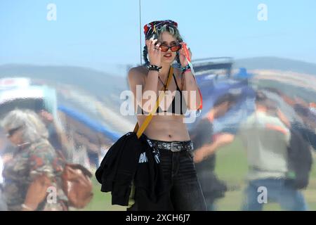 Lisboa, Portugal. 15 juin 2024. Lisbonne, 15/06/2024 - environnement le premier jour de Rock à Rio Lisboa, au Parque das Nacoes à Lisbonne. Ambiente Credit : Atlantico Press/Alamy Live News Banque D'Images