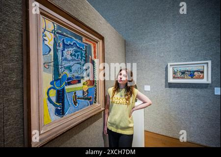 Londres, Royaume-Uni. 17 juin 2024. Les points forts de la vente d'art britannique et irlandais moderne à Bonhams, New Bond Street. Le saleis le 19 juin. Crédit : Guy Bell/Alamy Live News Banque D'Images