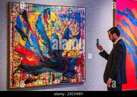 Londres, Royaume-Uni. 17 juin 2024. 'Guizzo Jazz' (Jazz Jolt), £10 000 - £15 000 - les points forts de la vente Studio de Bertina Lopes (1924-2012) à Bonhams, New Bond Street. La vente est en ligne jusqu'au 20 juin. Crédit : Guy Bell/Alamy Live News Banque D'Images