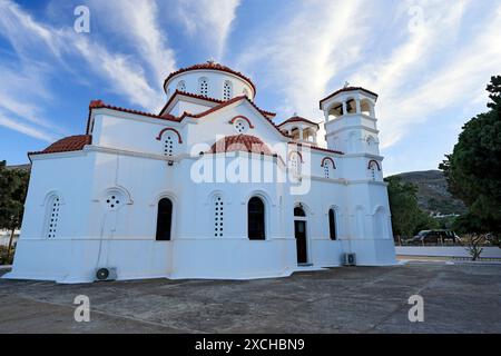 Eglise d'Agios Nikolaos, Livadia, Tilos, Iles Dodécanèse, Egée du Sud, Grèce. Banque D'Images