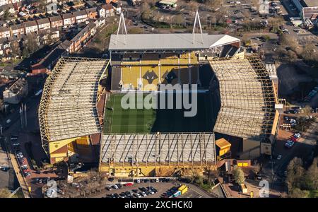 Photo aérienne du stade Wolverhampton Wanderers FC Molineux à 1500 mètres Banque D'Images