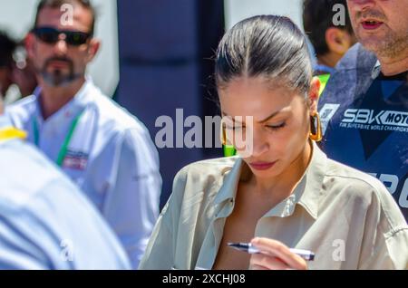 Misano Adriatico, Italie. 15 juin 2024. Elodie dans la pitline pendant Pirelli Emilia Romagna Round - Race 1, World Superbike - SBK course à Misano Adriatico, Italie, 15 juin 2024 crédit : Agence photo indépendante/Alamy Live News Banque D'Images