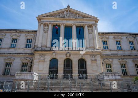 Palais de Justice de Nice place du Palais de Justice dans la vieille ville Nice, Côte d'Azur, Côte d'Azur, Provence, France Banque D'Images