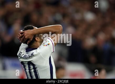 GELSENKIRCHEN, ALLEMAGNE - 16 JUIN : Jude Bellingham, de l'Angleterre, A été déçu lors du match de la phase de groupes de l'UEFA EURO 2024 opposant la Serbie et l'Angleterre à Un Banque D'Images
