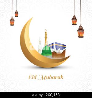 EID mubarak belle carte fond de vacances Illustration de Vecteur