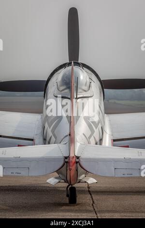 Republic P-47D Thunderbolt '549192/F4-J', aérodrome de Duxford, Cambridgeshire, Royaume-Uni Banque D'Images