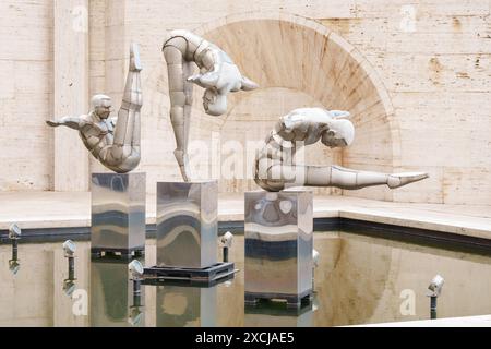 3 divers sculpture, Cascade Complex, Erevan, Arménie Banque D'Images