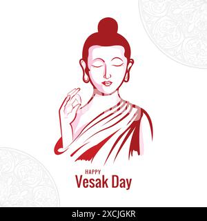 Illustration pour fond de carte de jour de vesak heureux Illustration de Vecteur