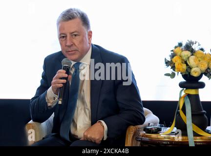 ODESSA, UKRAINE - 15 JUIN 2024 - le Représentant spécial des États-Unis pour l'Ukraine (2017-2019) Kurt Volker s'exprime au Forum sur la sécurité de la mer Noire, à Odessa, dans le sud de l'Ukraine Banque D'Images