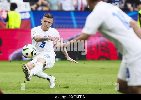 Francfort, Allemagne. 17 juin 2024. Le slovaque Juraj Kucka photographié en action lors d'un match de football entre l'équipe nationale belge de football Red Devils et la Slovaquie, lundi 17 juin 2024 à Francfort-sur-le-main, en Allemagne, le premier match de la phase de groupes des championnats européens de l'UEFA Euro 2024. BELGA PHOTO BRUNO FAHY crédit : Belga News Agency/Alamy Live News Banque D'Images