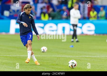 Dusseldorf Arena, Dusseldorf, Allemagne. 17 juin 2024. Euro 2024 Groupe d Football, Autriche contre France ; Antoine Griezmann (FRA) pendant l'échauffement crédit : action plus Sports/Alamy Live News Banque D'Images