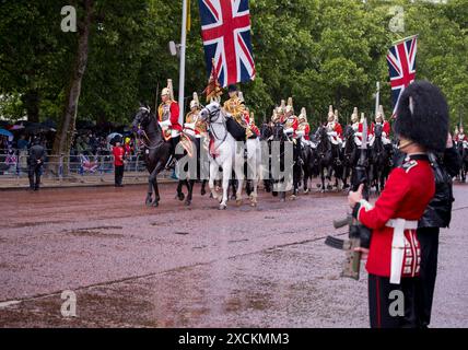 Sauveteurs souverains Escort Trooping the Colour Color The Mall London 2024 Banque D'Images