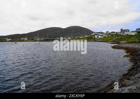 Castlebay sur l'île de Barra, dans les Hébrides extérieures, Écosse, Royaume-Uni Banque D'Images