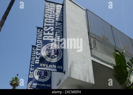 Los Angeles, Californie, États-Unis 14 juin 2024 psychiatrie : une industrie de la mort Musée de Scientologie sur Sunset Blvd le 14 juin 2024 à Los Angeles, Californie, États-Unis. Photo de Barry King/Alamy Stock photo Banque D'Images