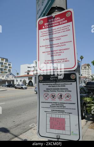 Los Angeles, Californie, États-Unis 14 juin 2024 panneaux spéciaux d'application de la loi à Psychiatry : une industrie de la mort Musée de Scientology sur Sunset Blvd le 14 juin 2024 à Los Angeles, Californie, États-Unis. Photo de Barry King/Alamy Stock photo Banque D'Images
