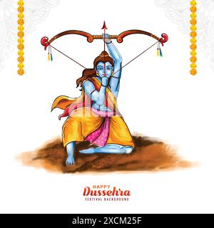 Lord shree RAM navami festival souhaite fond de carte Illustration de Vecteur