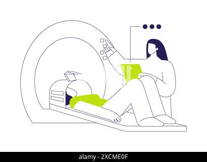 Illustration du vecteur de concept abstrait IRM du cerveau. Illustration de Vecteur