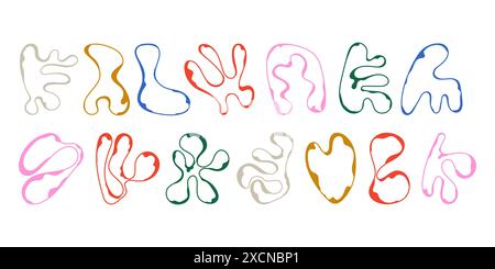 Formes de taches organiques abstraites liquides Illustration de Vecteur