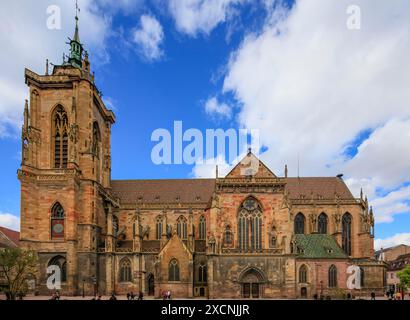 Cathédrale Saint-Martin, vieille ville de Colmar, département du Haut-Rhin, Alsace, France Banque D'Images