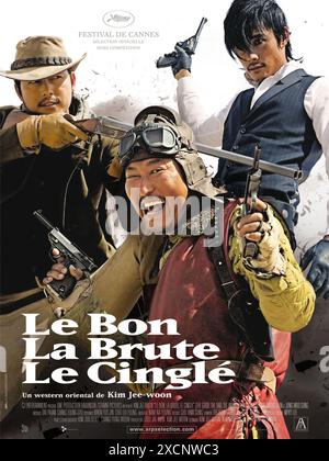 Joheunnom, Nabbeunnom, Isanghannom The Good, The Bad, the Weird Year : 2008 - Corée du Sud réalisateur : Kim Jee-Woon Jung Woo-Sung, Song Kang-Ho, Lee Byung-Hun affiche française réservée à l'usage éditorial. Voir légende pour plus d'informations sur les restrictions. Il est interdit de reproduire la photographie hors contexte de la promotion du film. Il doit être crédité à la Société cinématographique et/ou au photographe désigné ou autorisé par/autorisé sur le plateau par la Société cinématographique. Réservé à un usage éditorial. Photo12 n'accorde pas de droits de publicité aux personnes représentées. Crédit : Photo12/7e Art/CJ Banque D'Images