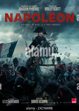 Napoléon année : 2023 USA / UK réalisateur : Ridley Scott Joaquin Phoenix affiche française Banque D'Images