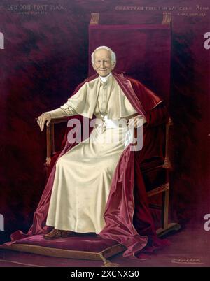 Portrait du Pape Léon XIII (1810-1903) qui avait confirmé le troisième plus long pontificat. En date du 19e siècle Banque D'Images