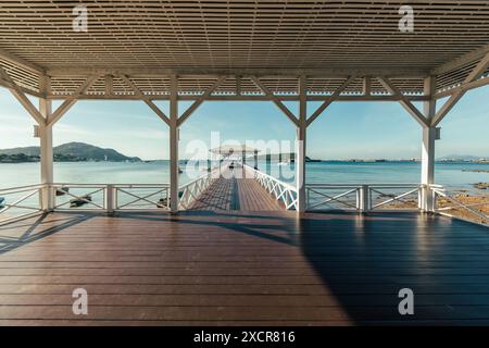 Pont Asadang à l'île de Sichang à Chonburi Thaïlande. Banque D'Images