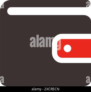 icône de portefeuille, fabriqué dans un style de couleur. Illustration de Vecteur