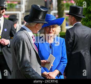 Ascot, Royaume-Uni. 18 juin 2024. La Reine pendant le premier jour de Royal Ascot. Crédit : Nigel Bramley Banque D'Images