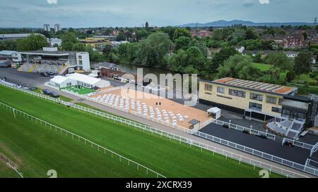 Worcester Racecourse - Nouvelle salle de pesée - juin 2024 Banque D'Images