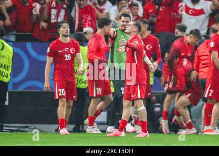 Turquie Akturkoglu, Kerem Left Winger Galatasaray marque un BUT 3-1 et célèbre lors du match Turquie - Géorgie, UEFA Euro 2024 Round 1 Groupe F au BVB Stadion, Dortmund, Allemagne le 18 juin 2024 Banque D'Images