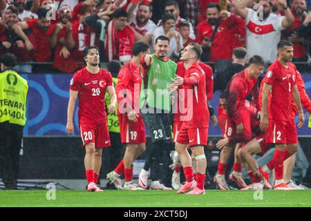 Turquie Akturkoglu, Kerem Left Winger Galatasaray marque un BUT 3-1 et célèbre lors du match Turquie - Géorgie, UEFA Euro 2024 Round 1 Groupe F au BVB Stadion, Dortmund, Allemagne le 18 juin 2024 Banque D'Images