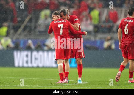 Turquie Akturkoglu, Kerem Left Winger Galatasaray marque un BUT 3-1 et célèbre lors du match Turquie - Géorgie, UEFA Euro 2024 Round 1 Groupe F au BVB Stadion, Dortmund, Allemagne le 18 juin 2024 Banque D'Images