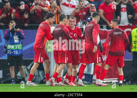 Turquie Akturkoglu, Kerem Left Winger Galatasaray marque un BUT 3-1 et célèbre lors du match Turquie - Géorgie, UEFA Euro 2024 Round 1 Groupe F au BVB Stadion, Dortmund, Allemagne le 18 juin 2024 Banque D'Images