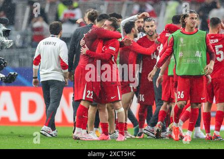 Turquie Akturkoglu, Kerem Left Winger Galatasaray marque un BUT 3-1 et célèbre lors du match Turquie - Géorgie, UEFA Euro 2024 Round 1 Groupe F au BVB Stadion, Dortmund, Allemagne le 18 juin 2024 Banque D'Images