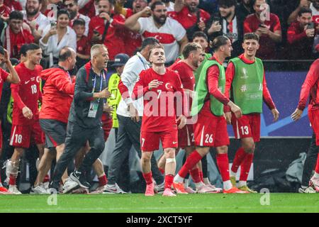 Turquie Akturkoglu, Kerem Left Winger Galatasaray marque un BUT 3-1 et célèbre lors du match Turquie - Géorgie, UEFA Euro 2024 Round 1 Groupe F au BVB Stadion, Dortmund, Allemagne le 18 juin 2024 Banque D'Images