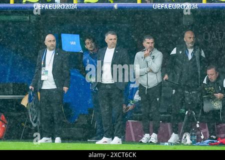 BVB Stadion, Allemagne. 18 juin 2024. Willy Sagnol (entraîneur-chef de la Géorgie) lors du match de football Euro 2024 groupe F entre la Turquie et la Géorgie une séance d'entraînement de l'équipe italienne au BVB Stadion à Dortmund (Allemagne), le 18 juin 2024. Crédit : Insidefoto di andrea staccioli/Alamy Live News Banque D'Images