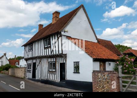 Une maison à colombages dans le village de Hinxton Cambridgeshire Banque D'Images