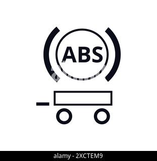 Symbole du système de freinage antiblocage Illustration de Vecteur