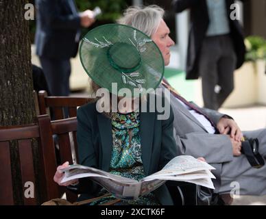 Ascot, Royaume-Uni. 18 juin 2024. Premier jour de Royal Ascot à l'hippodrome d'Ascot dans le Berkshire. Crédit : Maureen McLean/Alamy Live News Banque D'Images