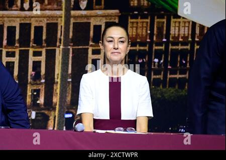 Mexico, Mexique. 18 juin 2024. Claudia Sheinbaum Pardo, présidente entrante du Mexique, lors d'une réunion avec les législateurs fédéraux élus par la coalition "Sigamos Haciendo Historia" au Mexico City World Trade Center (WTC). Le 18 juin 2024 à Mexico, Mexique. (Photo de Carlos Tischler/ crédit : Eyepix Group/Alamy Live News Banque D'Images